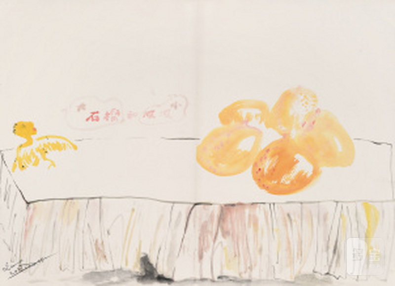 陈文波 CHEN WENBO (b.1969) 大石榴和波波小 The Big Pomegranate and Little Bobo - 图1